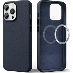 Novstrap Apple iPhone 13 Pro Max Uyumlu Kılıf 6.7 Inç Magsafe ile Uyumlu Deri Kılıf Içi Kumaş Kadife