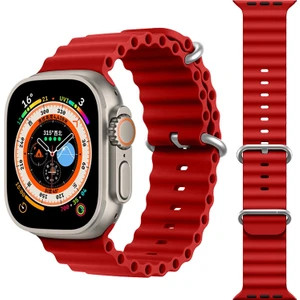 Kny Apple Watch Ultra 49 mm Için Krd-75 Renkli Silikon Kayış-Kordon