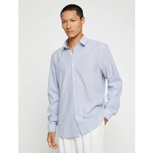 Spor Gömlek Slim Fit Klasik Yaka Uzun Kollu Non Iron