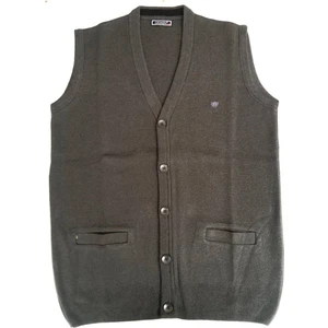 Blues Moda Grimen Düğmeli Çelik Örme Casual Rahat Kalıp Düğmeli Yelek