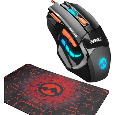 Everest SGM-X7 Usb Siyah Makrolu 7200dpi Oyuncu Mouse +Gaming Mouse