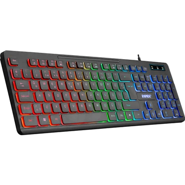 Everest KB-120 Sleek Siyah USB Gökkuşağı Aydınlatmalı Q Gaming Oyuncu