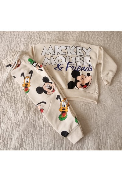 Janjan Kostüm Disney Mickey Mause Friends Çocuk Eşofman Takım