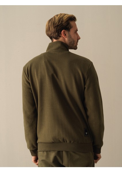 Erkek Haki Regular Fit Sweatmont