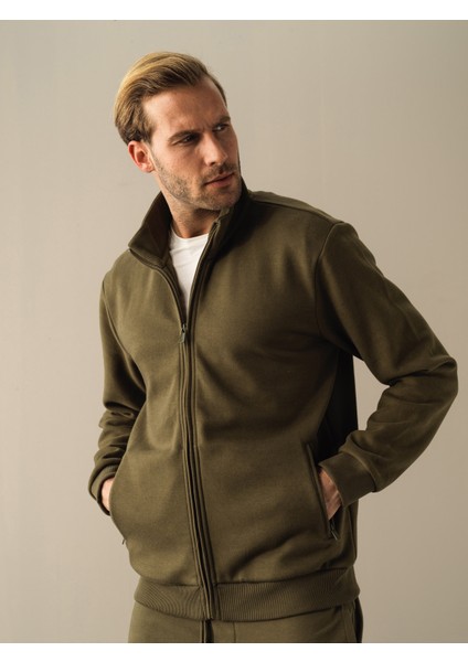 Erkek Haki Regular Fit Sweatmont fiyatları