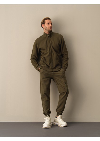 Erkek Haki Regular Fit Sweatmont indirimleri