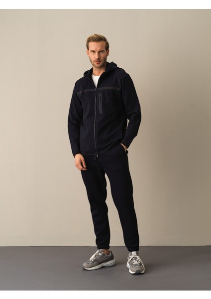 Erkek Lacivert Regular Fit Sweatmont