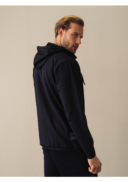 Erkek Lacivert Regular Fit Sweatmont indirimleri