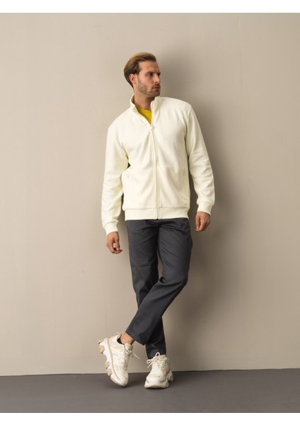 Erkek Ekru Regular Fit Sweatmont indirimleri