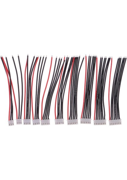 10 Jst Xh Konektör Adaptör Fişi 2-6s B6 Dengeleme Şarj Cihazı Silikon Kablosu (Yurt Dışından)