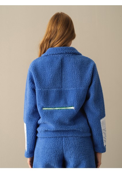 Kadın Mavi Oversize Polar Sweatmont fırsatları