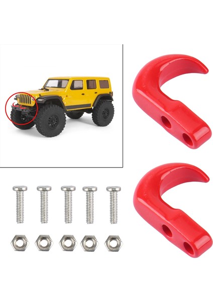 Eksenel SCX24 90081 Dıy Modifiye Kırmızı Için 2 Parça Rc Römork Kanca Değiştirme (Yurt Dışından) fırsatları