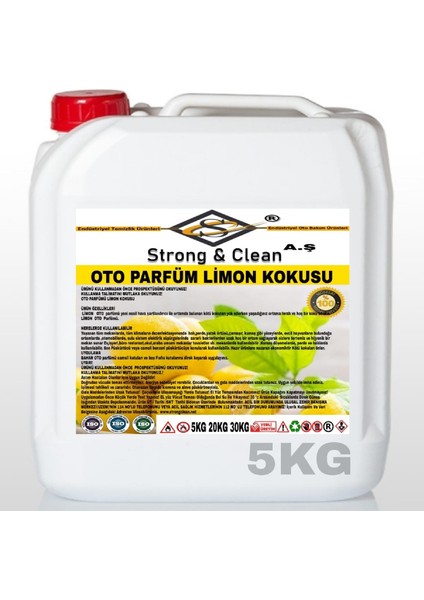 Oto Parfüm Limon Kokulu 5 kg