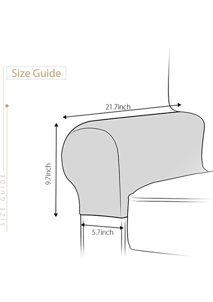 Stretch Koltuk Kapakları Sandalye Koltuk Kolu Koruyucular Koltuklar Beyaz(Yurt Dışından)