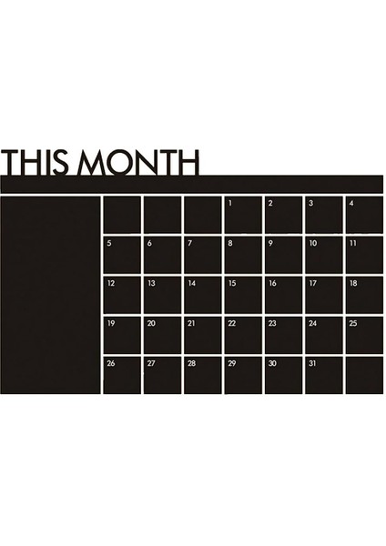 Dıy Aylık Kara Tahta Tebeşir Tahtası Blackboard Çıkarılabilir Vinil Duvar Çıkartması Sticker (Yurt Dışından)