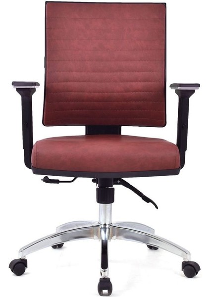 Koltukstilim Riva Bordo Krom Çalışma Koltuğu Ofis Koltuğu
