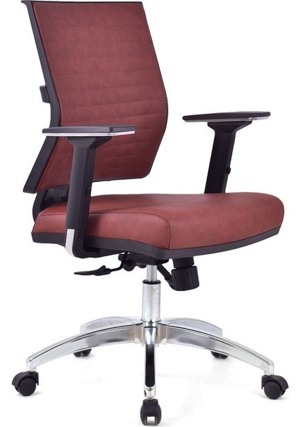 Koltukstilim Riva Bordo Krom Çalışma Koltuğu Ofis Koltuğu