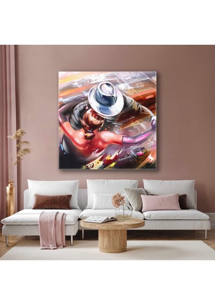 Dans Eden Çift Kuş Bakışı Kanvas Tablo