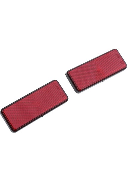 Motosiklet Scooter Için Uygun 2'li Kırmızı Dikdörtgen Yansıtıcılar Evrensel (Yurt Dışından)