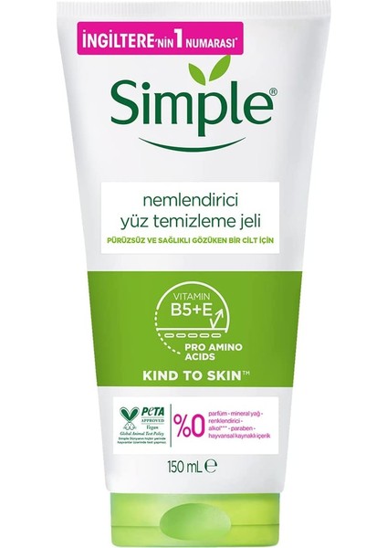 Kind To Skin Nemlendirici Yüz Temizleme Jeli B5+E Vitamini Pürüzsüz ve Sağlıklı Gözüken Bir Cilt Için, 150 ml