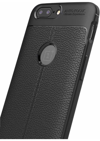 One Plus 5 Uyumlu Darbeye Dayanıklı Deri Dikişli Armor Serisi Kamera Korumalı Kılıf