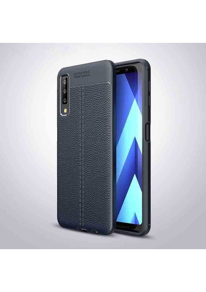 Kip GSM Galaxy A7 2018 Uyumlu Darbeye Dayanıklı Deri Dikişli Armor Serisi Kamera Korumalı Kılıf