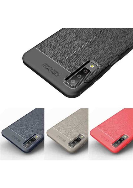 Galaxy A7 2018 Uyumlu Darbeye Dayanıklı Deri Dikişli Armor Serisi Kamera Korumalı Kılıf fiyatları