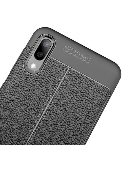 Galaxy M10 Uyumlu Darbeye Dayanıklı Deri Dikişli Armor Serisi Kamera Korumalı Kılıf fırsatları