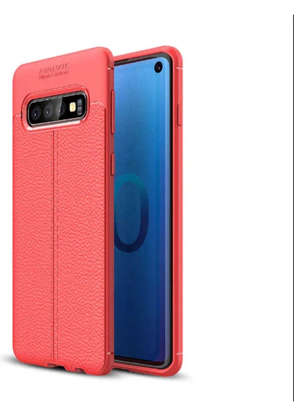 Kip GSM Galaxy S10 Plus Uyumlu Darbeye Dayanıklı Deri Dikişli Armor Serisi Kamera Korumalı Kılıf