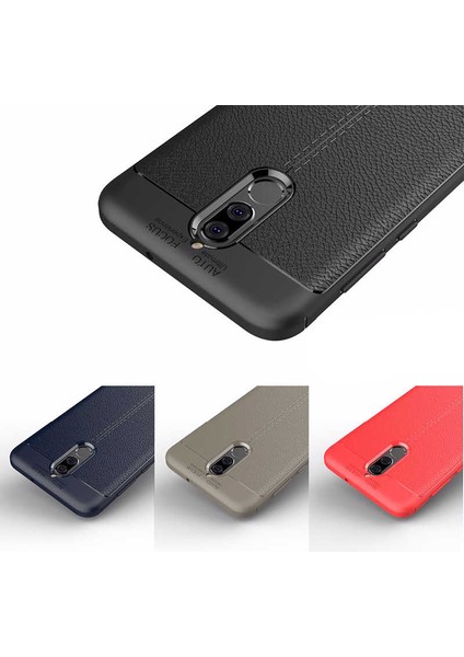 Huawei Mate 10 Lite Uyumlu Darbeye Dayanıklı Deri Dikişli Armor Serisi Kamera Korumalı Kılıf fiyatları