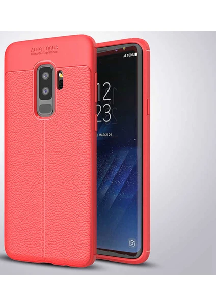 Kip GSM Galaxy S9 Plus Uyumlu Darbeye Dayanıklı Deri Dikişli Armor Serisi Kamera Korumalı Kılıf