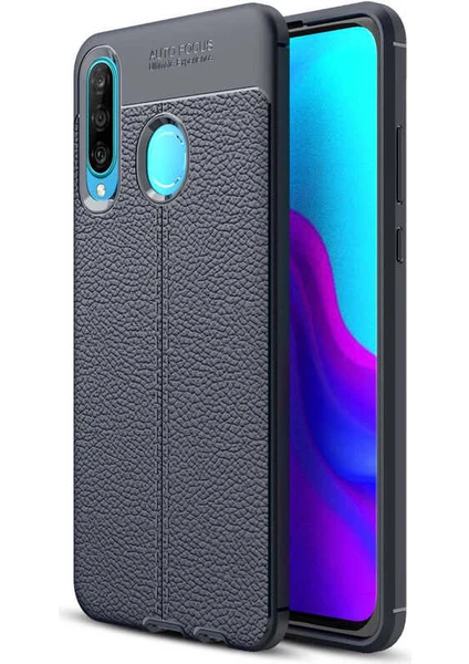 Kip GSM Huawei P30 Lite Uyumlu Darbeye Dayanıklı Deri Dikişli Armor Serisi Kamera Korumalı Kılıf