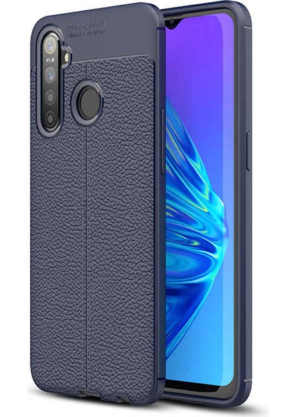 Realme C3 Uyumlu Darbeye Dayanıklı Deri Dikişli Armor Serisi Kamera Korumalı Kılıf