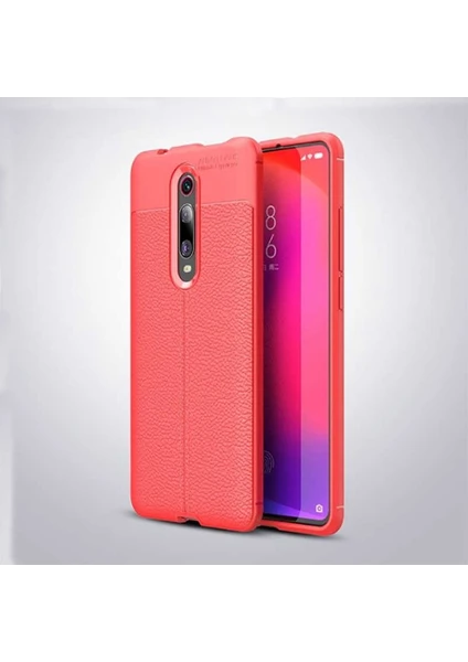 Kip GSM Xiaomi Mi 9t Uyumlu Darbeye Dayanıklı Deri Dikişli Armor Serisi Kamera Korumalı Kılıf