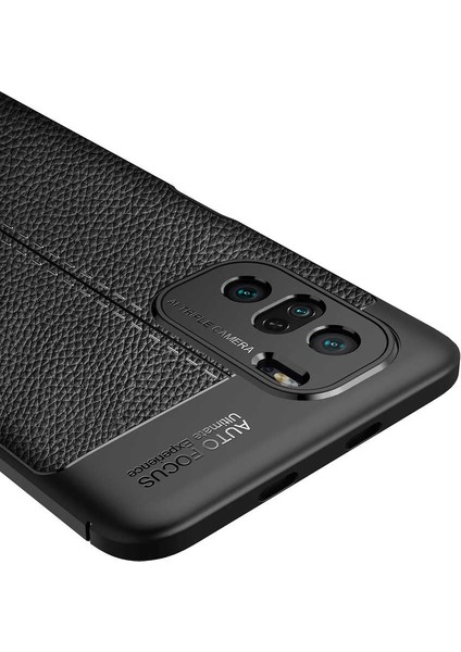 Xiaomi Mi 11i Uyumlu Darbeye Dayanıklı Deri Dikişli Armor Serisi Kamera Korumalı Kılıf