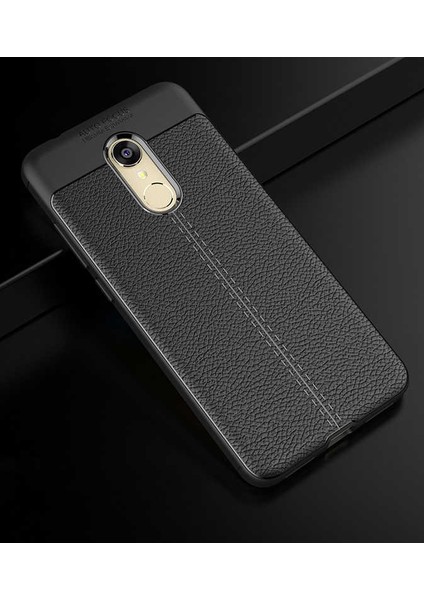 Xiaomi Redmi 5 Plus Uyumlu Darbeye Dayanıklı Deri Dikişli Armor Serisi Kamera Korumalı Kılıf