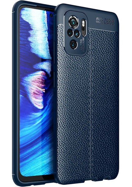 Xiaomi Redmi Note 10 Uyumlu Darbeye Dayanıklı Deri Dikişli Armor Serisi Kamera Korumalı Kılıf