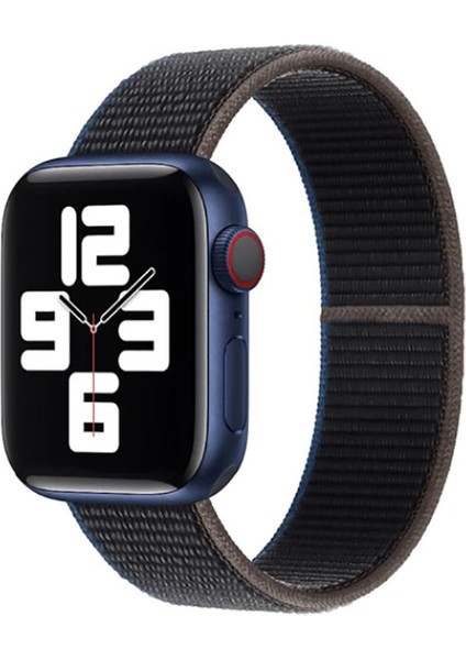 Apple Watch Ultra Kordon Hasır Strap Kayış 49mm KRD-03 CharCoal