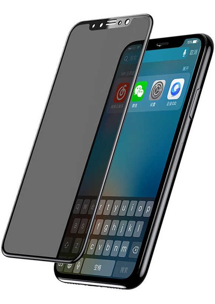 Apple iPhone Xr 6.1 5d Privacy Cam Ekran Koruyucu - Siyah