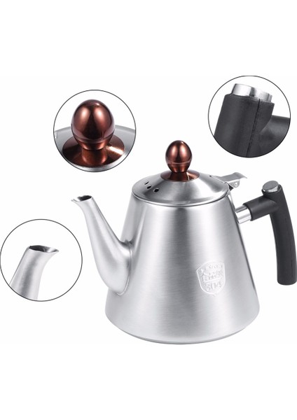 Blesiya Paslanmaz Çaydanlık Çay Potu Kahve Su Isıtıcısı İndüksiyon Stopetop Güvenli Mat (Yurt Dışından) fırsatları