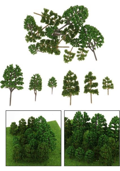 1 Takım / 18 Adet Model Ağaçları Düzeni Tren Demiryolu Diorama Peyzaj Manzara Aksesuar indirimleri