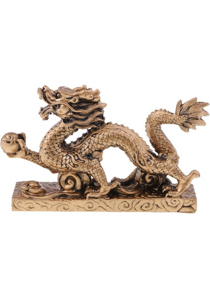 1 Adet Çin Ejderha Heykelcik Reçine Masa Süsleri El Sanatları Bronz 15 x 3,5 cm fiyatları