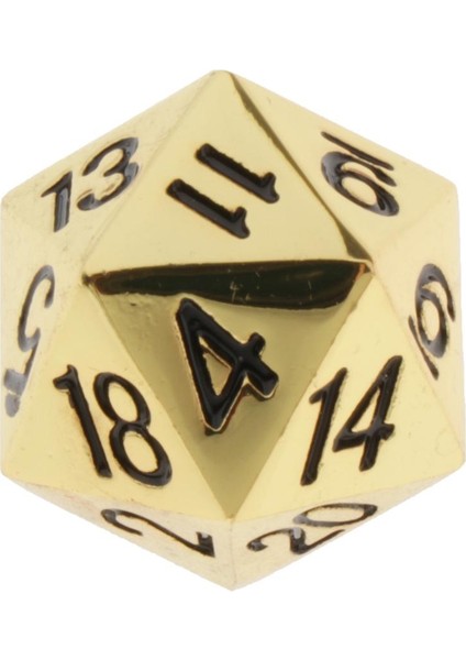 D&d Rpg Oyun Için Katı Metal D20 Polyhedral Yirmi Taraflı Die Altın