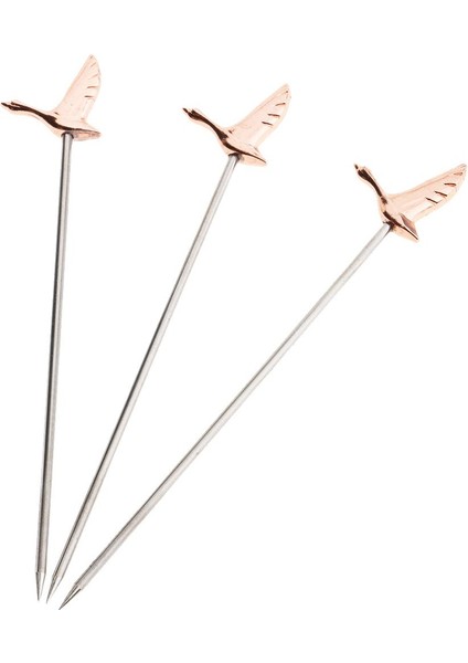 3pcs Martini, Paslanmaz Çelik Meyve Kokteyl Seçimleri Bar Cafe Aracı #1 Gül Altın fırsatları