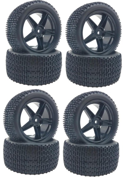 94107/94166/94106 Araba Için 4x Lastik Lastik 1/10 Ölçekli Kamyon Siyahı
