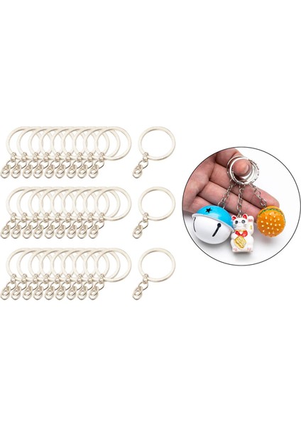 30X Keying Anahtar Zincirler Bulguları Bölünmüş Aksesuarlar 25MM_ White K modelleri