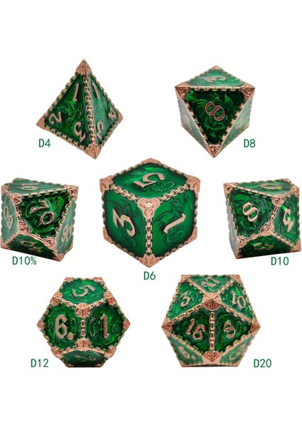 Polhedral Aksesuarlar Partisi Dnd Rpg Mtg Green Için Ayarlanmış