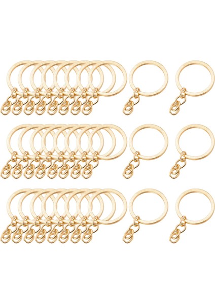 30X Keyasyon Anahtar Zincirleri Bulgular Bölünmüş 4 Bağlantı 25MM_ROSE Altın