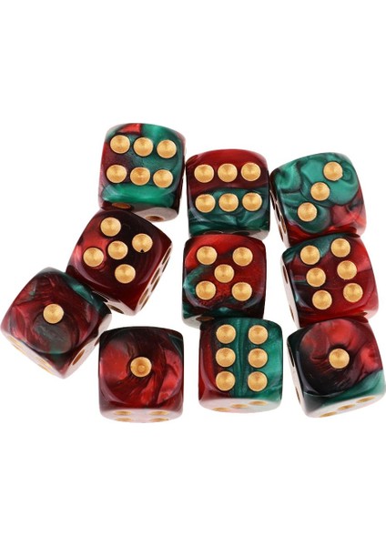 Magideal 10PCS, (6 Taraflı), 16MM, D6 Yeşil(Yurt Dışından)