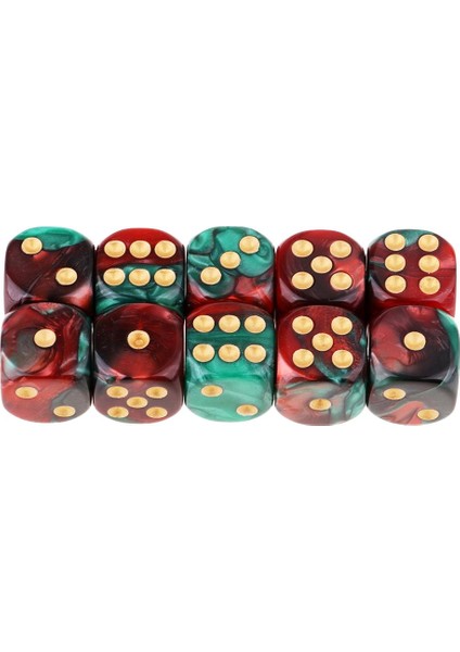 Magideal 10PCS, (6 Taraflı), 16MM, D6 Yeşil(Yurt Dışından)